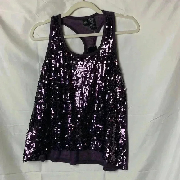 love tease sequences tank top purple size large - Picture 1 of 5